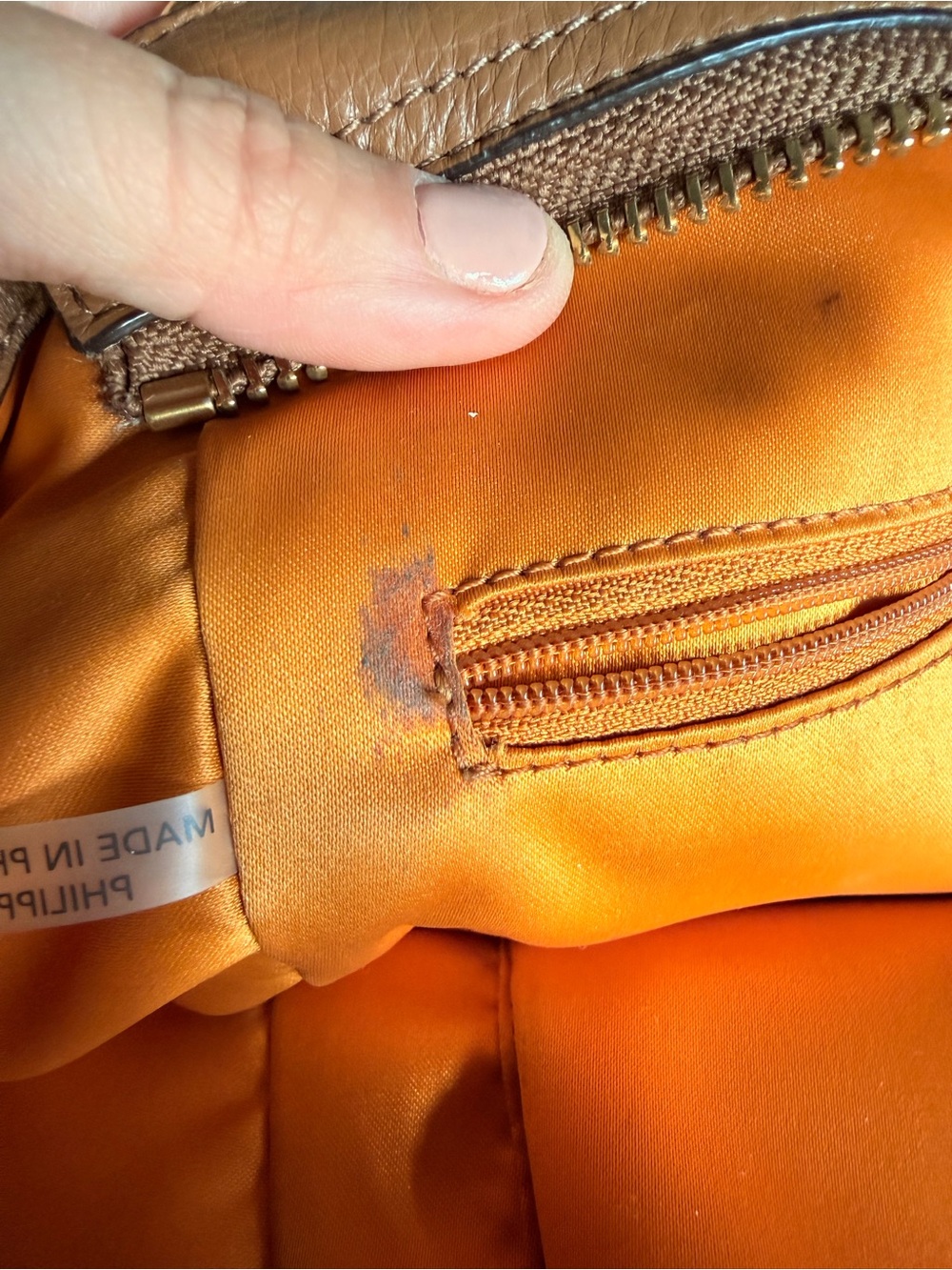 Coach Brown Pebbled Leather Shoulder Bag - Picture 5 of 12